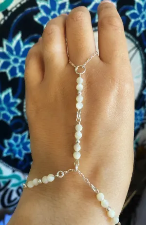 Mother of pearl hand-chain- Sterling silver
