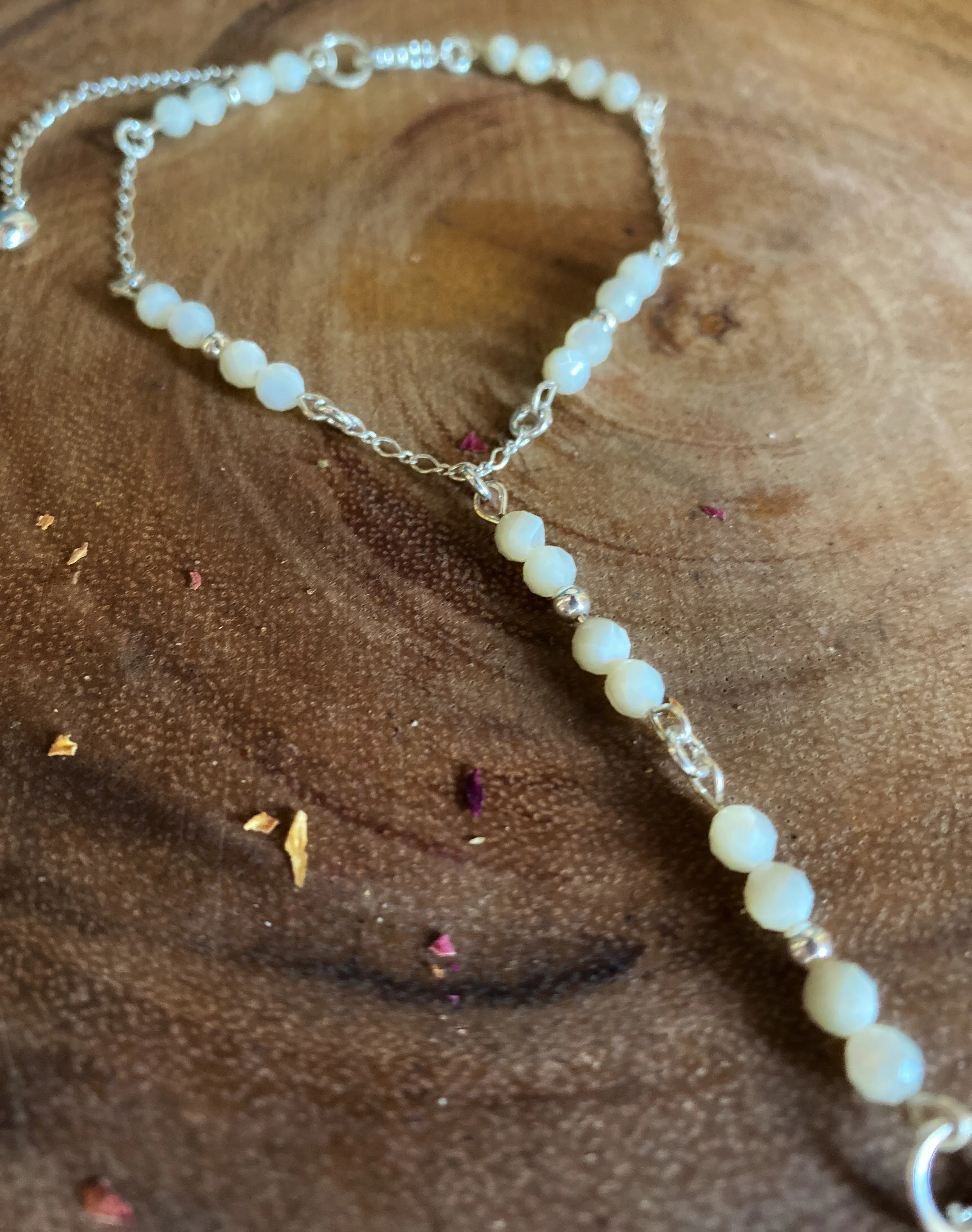 Mother of pearl hand-chain- Sterling silver