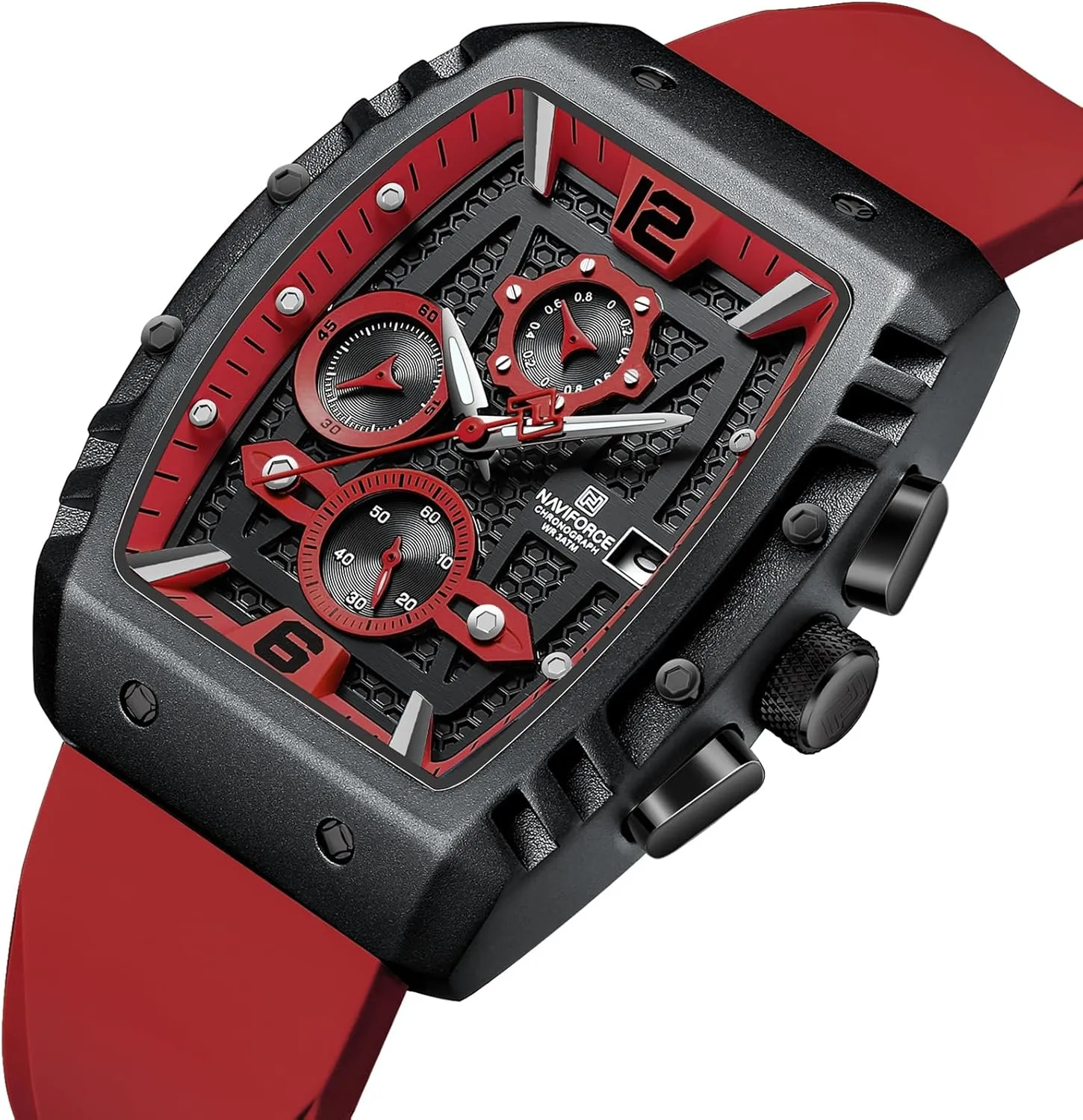 NAVIFORCE Men Quartz Watch Auto Date Week Business Dress Analog Wrist Watches