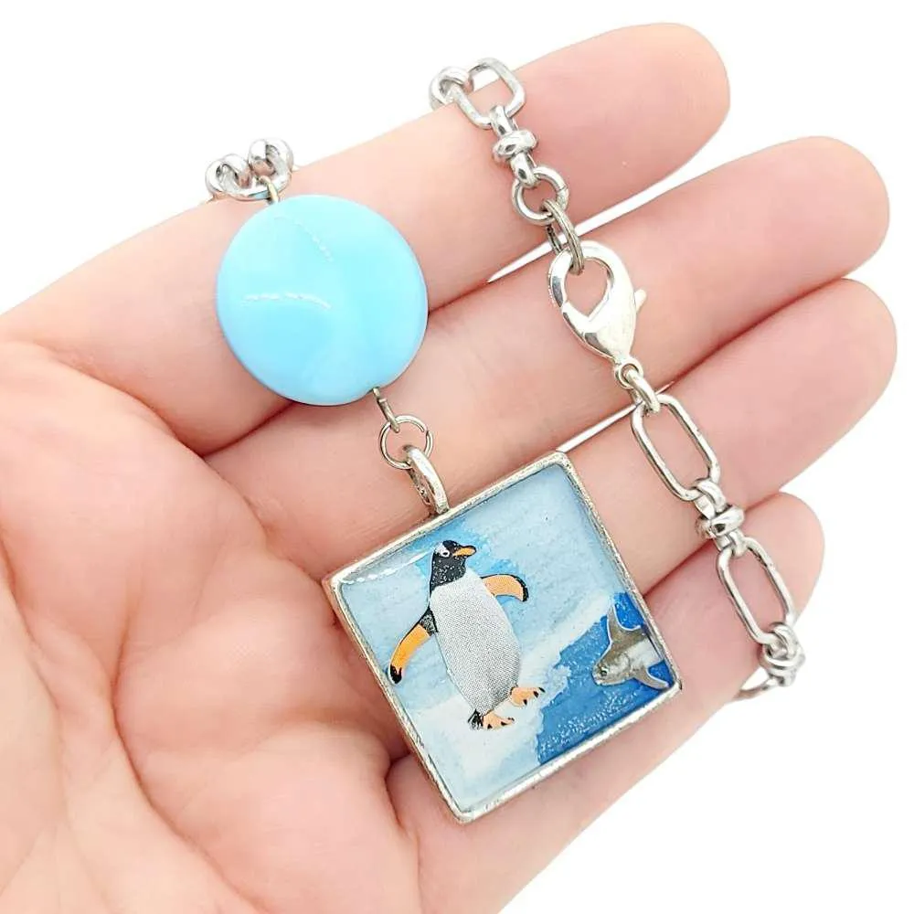 Necklace - Penguin (What are you doing here?) Pendant by XV Studios