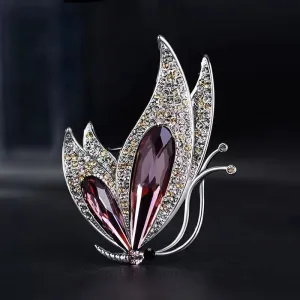New 2021 Factory Direct Korean-Style Elegant Crystal All-match Brooch Gift Fashion Alloy Accessory Women&#39;s Corsage