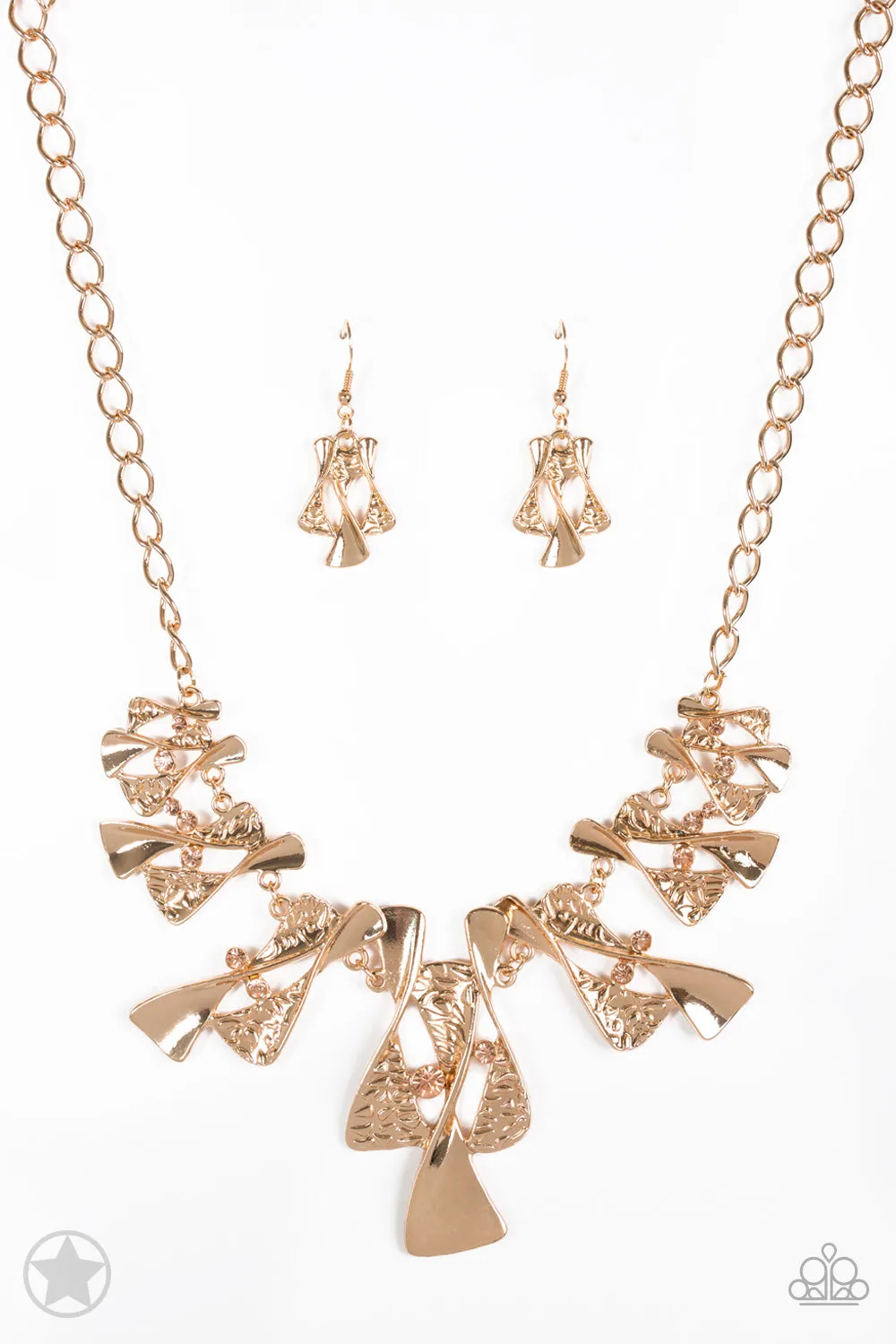 Paparazzi Accessories  - The Sands Of Time #N842 Box 9 - Gold Necklace