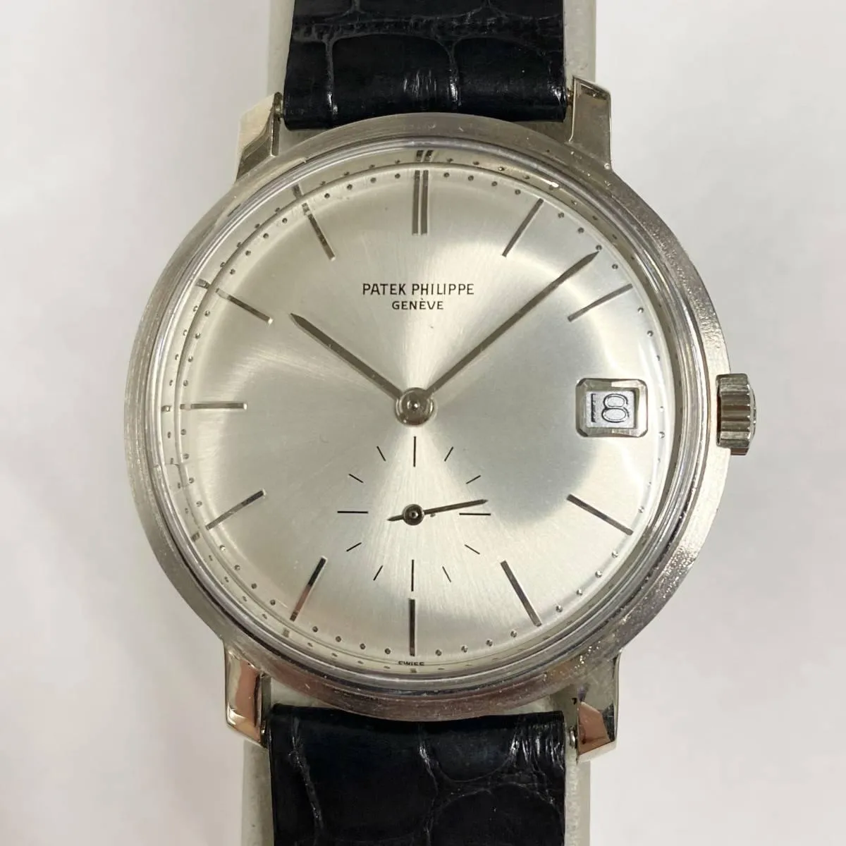 Patek Philippe 3445 Calatrava Small Second Date Automatic 18K White Gold