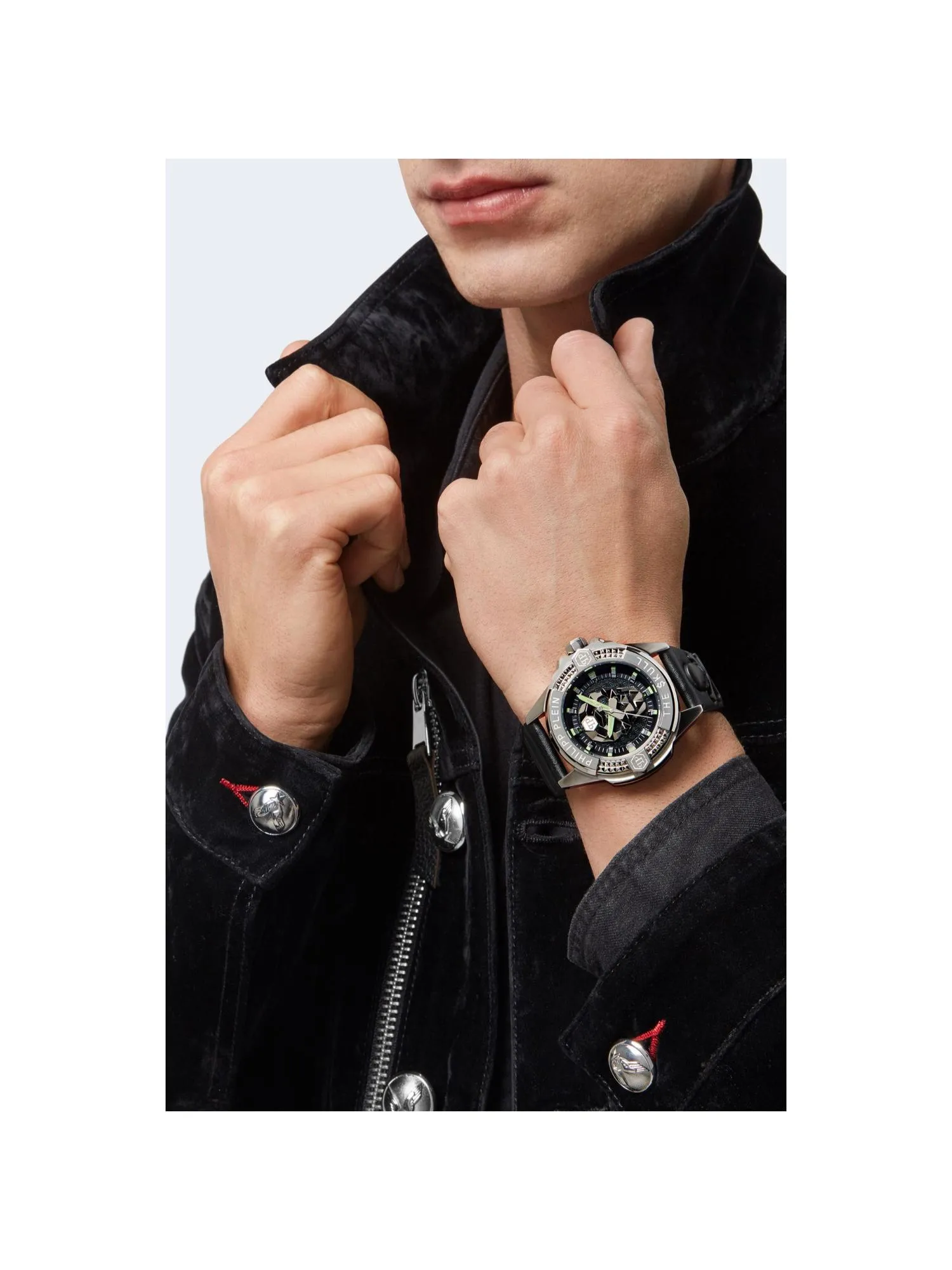 Philipp Plein Men 44 MM Size Black Dial Analog Watch - PWAAA0321