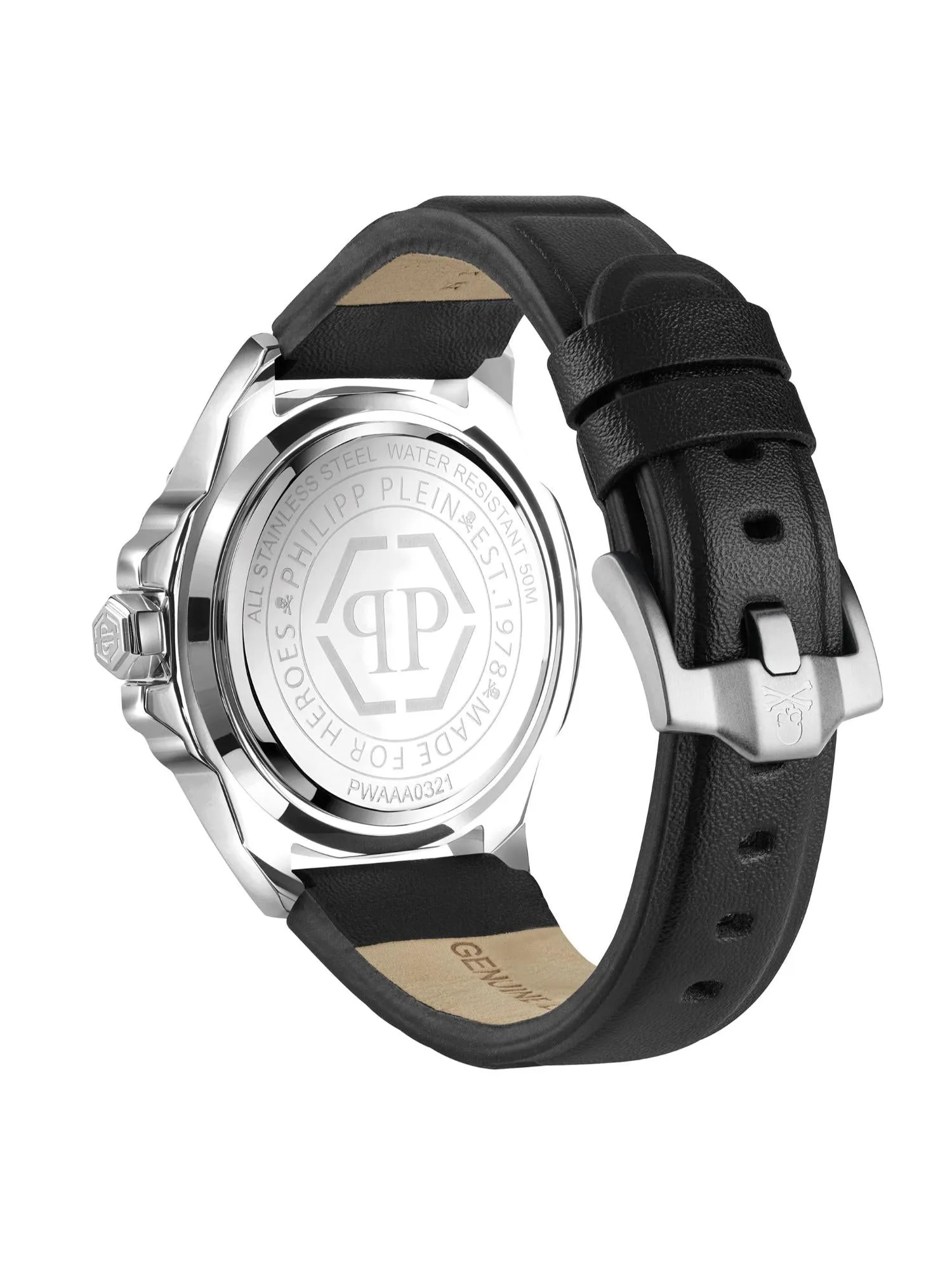 Philipp Plein Men 44 MM Size Black Dial Analog Watch - PWAAA0321