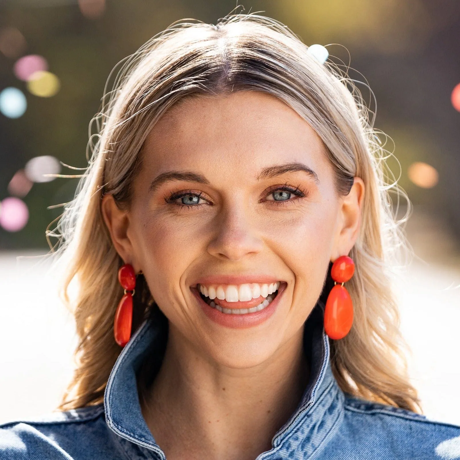 Resin Drop Earrings(2 colors)