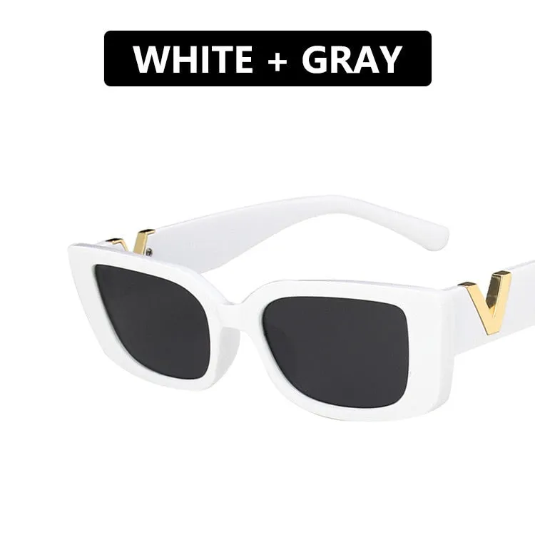 Retro Rectangle Sunglasses for Women