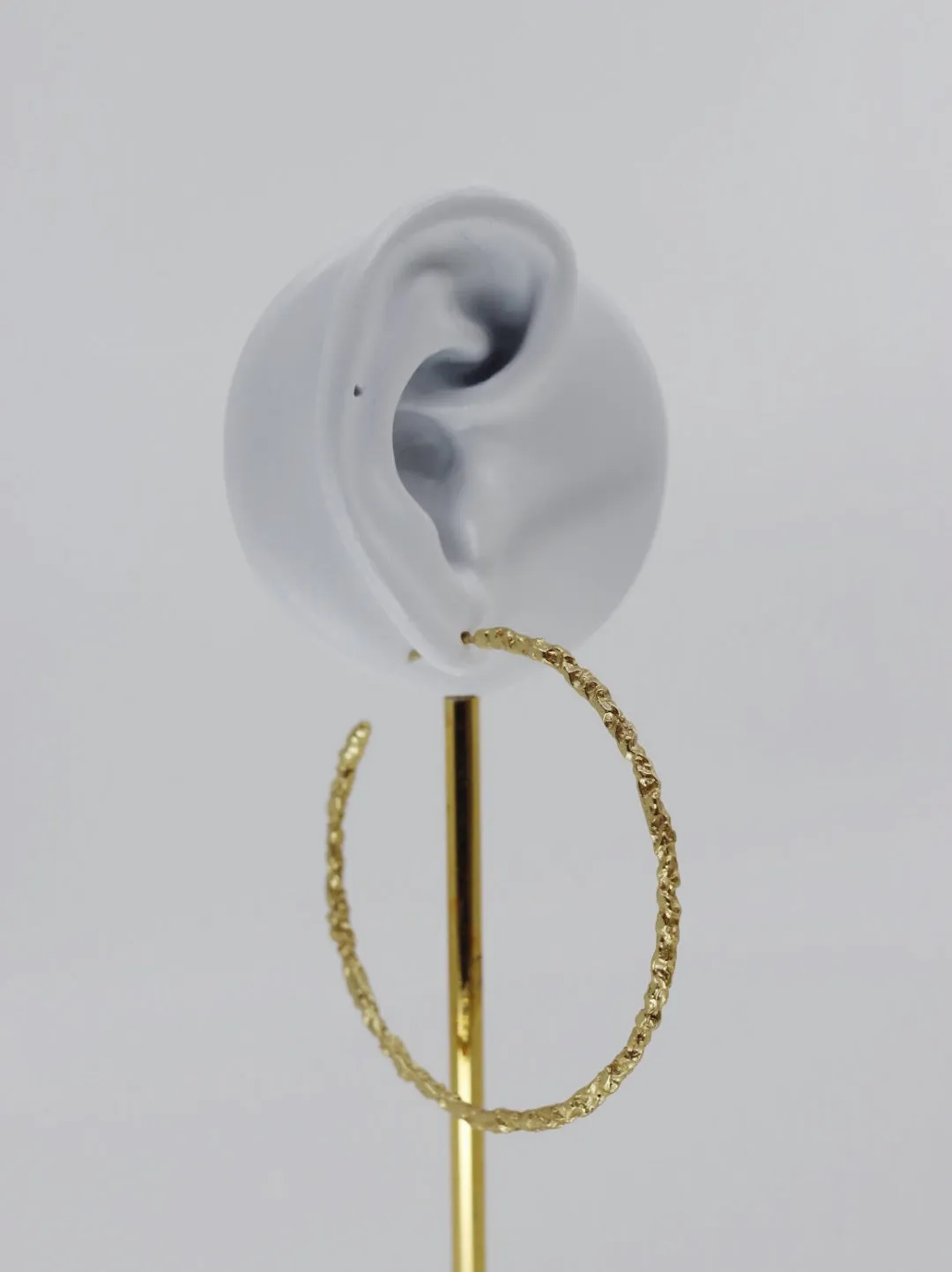 Rugged Gold Hoops