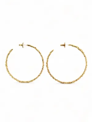 Rugged Gold Hoops