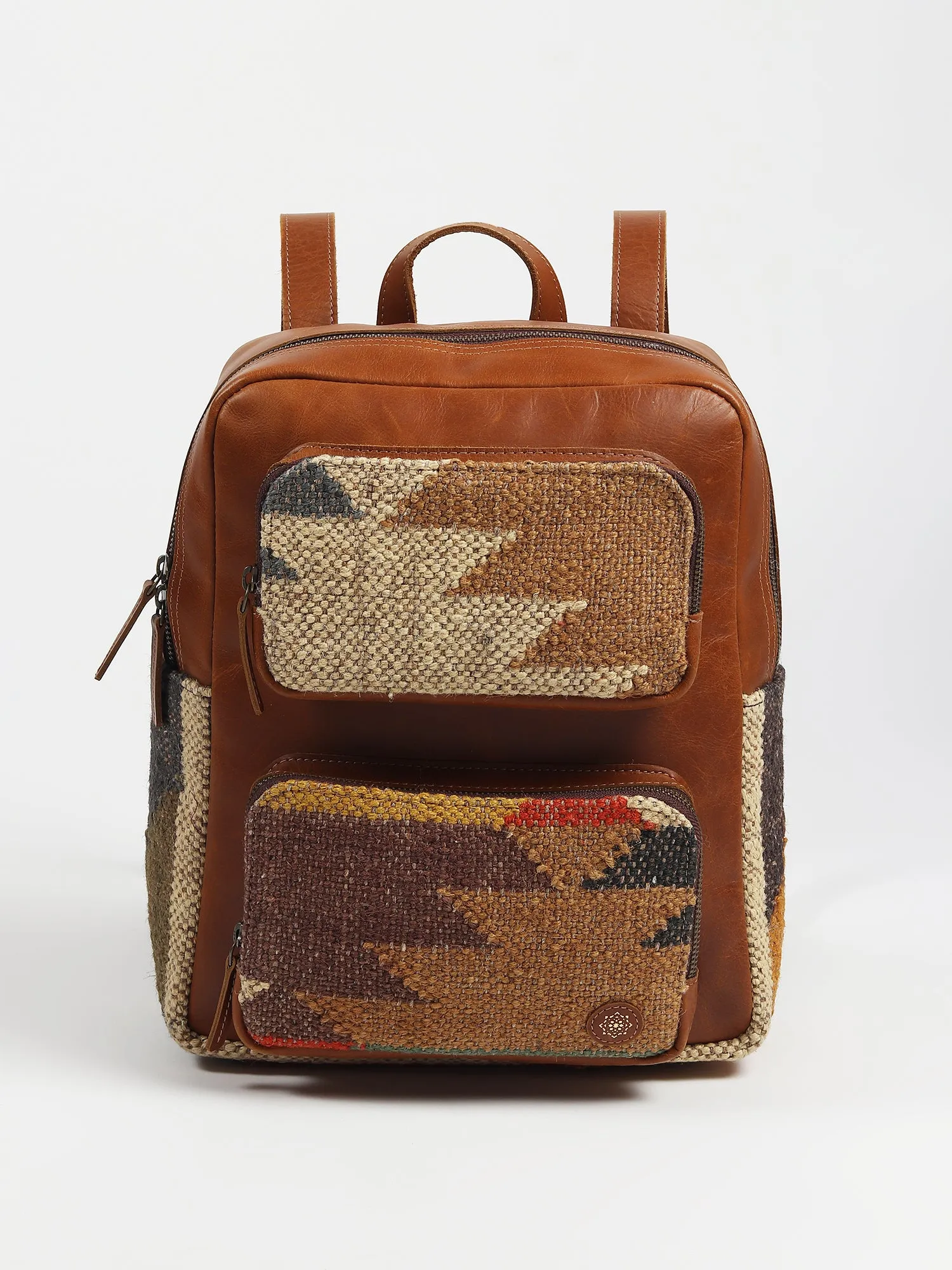 SABRE  - LEATHER AND KILIM BACKPACK