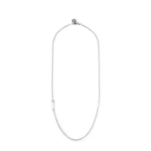 SILVER SAFETY PIN NECKLACE