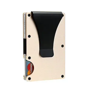 Slim RFID Blocking Card Holder/ Money Clip Rose Gold
