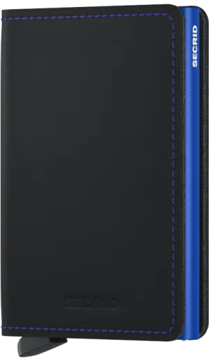 SLIMWALLET BLACK BLUE MATTE