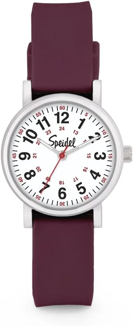Speidel Scrub Petite Watch Made for Doctors, Nurses, EMT, Surgeons and Students w/Red Second Hand in Scrub Matching Colors