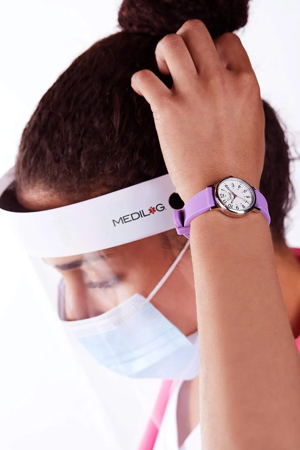 Speidel Scrub Petite Watch Made for Doctors, Nurses, EMT, Surgeons and Students w/Red Second Hand in Scrub Matching Colors