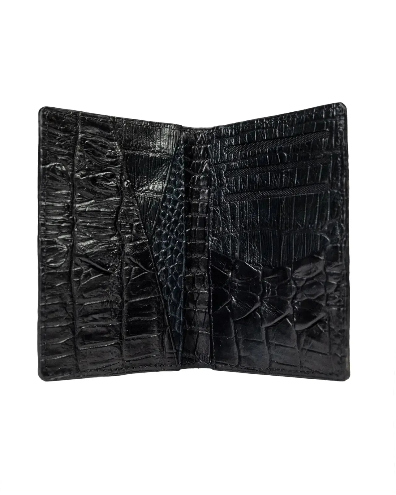 SPINES BLACK LEATHER WALLET