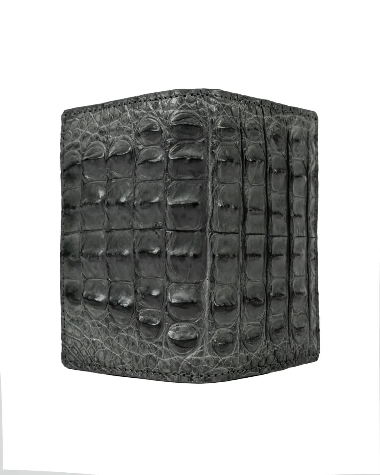 SPINES GREY LEATHER WALLET