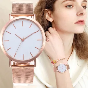 Stainless Steel Quartz Wrist Watch For Women