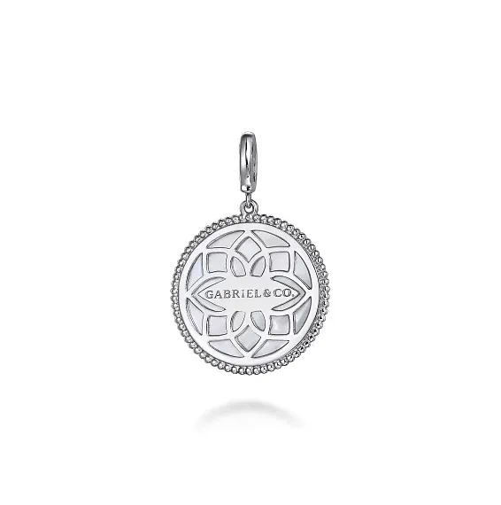 Sterling Silver Mother Of Pearl Bujukan Medallion Pendant