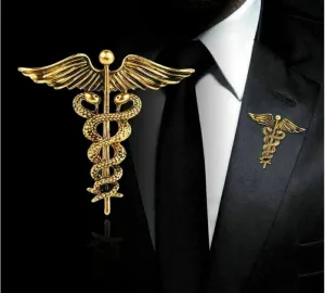 Stunning vintage look gold plated double snakes design brooch broach pin b42