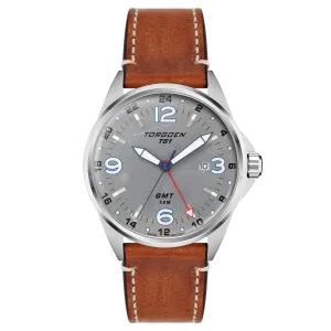T51 Mustang | 44mm, Brown Leather Strap