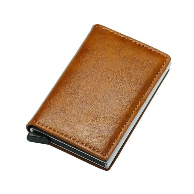 Vintage Professional Artificial Leather Small Card Holder For Men