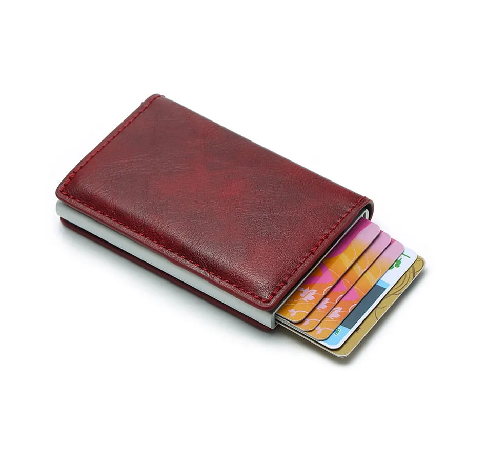 Vintage Professional Artificial Leather Small Card Holder For Men