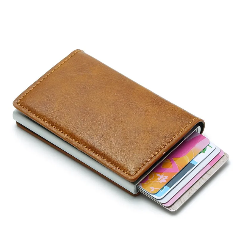 Vintage Professional Artificial Leather Small Card Holder For Men