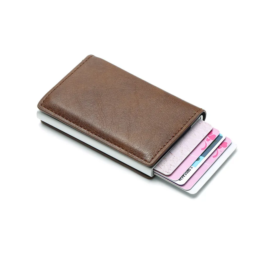 Vintage Professional Artificial Leather Small Card Holder For Men
