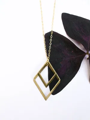 Vintage Remix Necklace: Double Rhombus