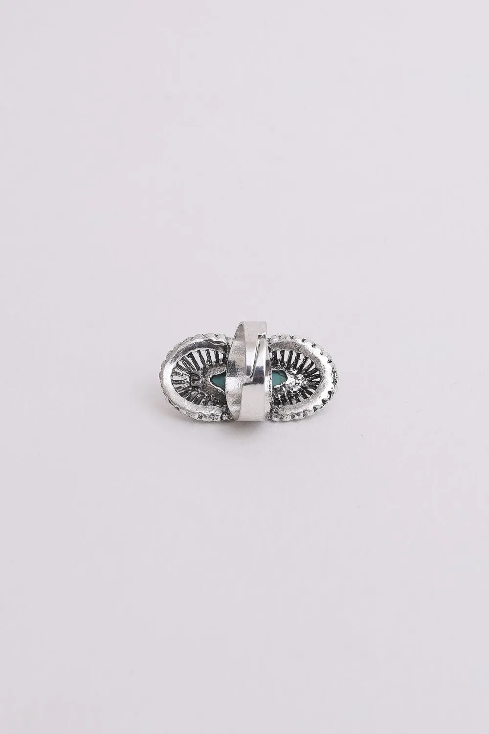 Western Hourglass Adjustable Turquoise Ring