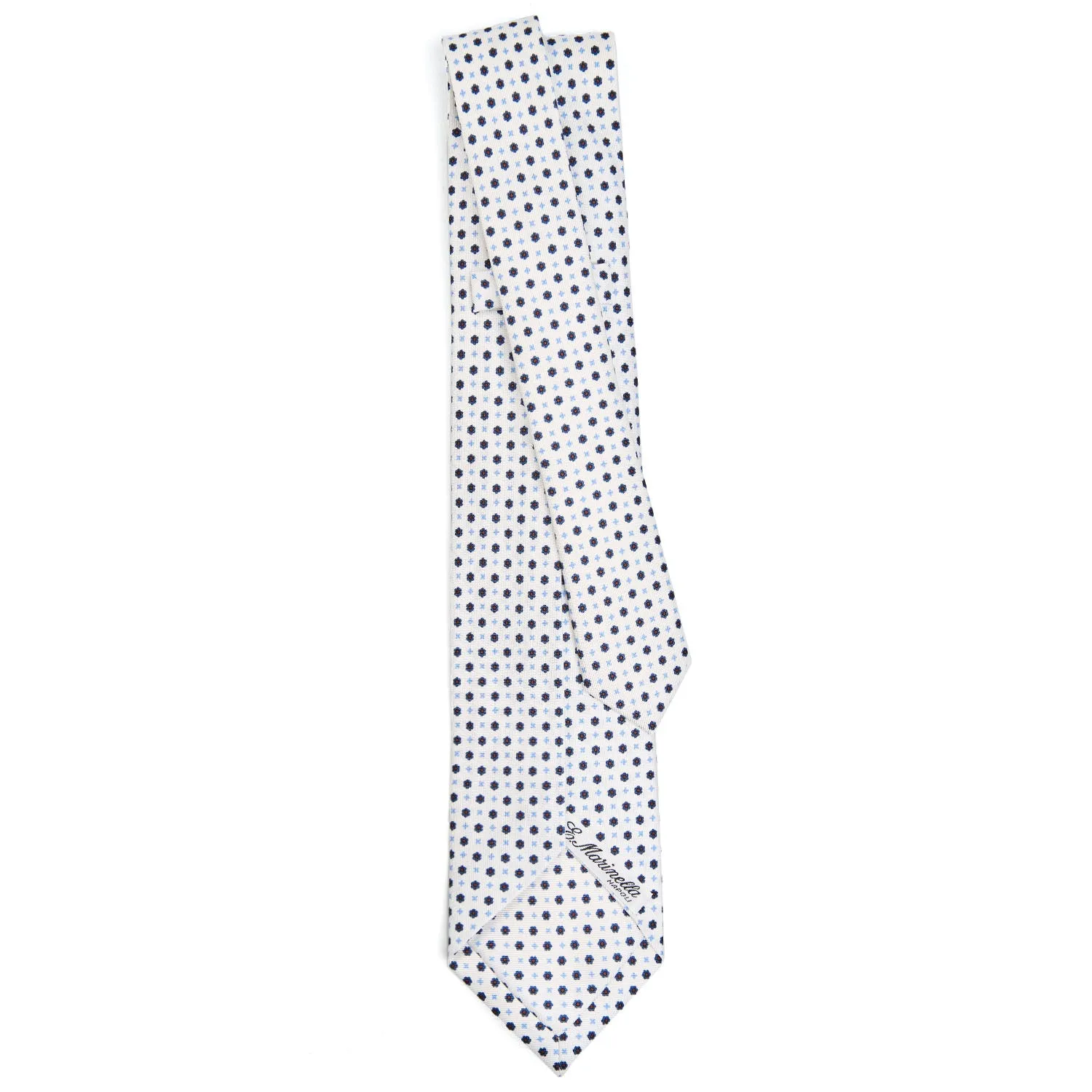 WHITE 9 FOLD SARTORIAL SILK TIE