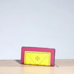 Yellow - Handcrafted Kutch Leather Wallet
