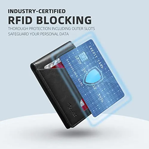 Zitahli Wallet for Men,Mens Wallet,Slim Leather Bifold,RFID Blocking 11 Slots Gift Box
