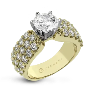 ZR114 Engagement Ring in 14k Gold with Diamonds