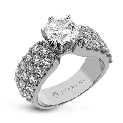 ZR114 Engagement Ring in 14k Gold with Diamonds