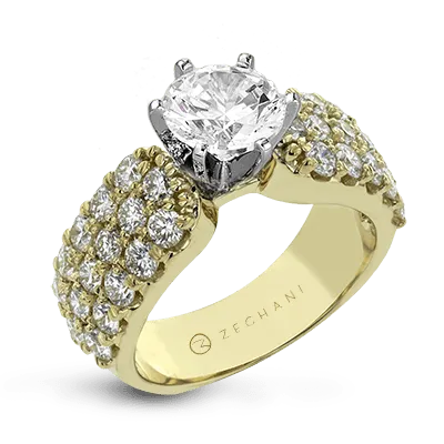ZR114 Engagement Ring in 14k Gold with Diamonds