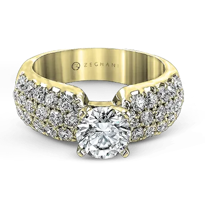 ZR114 Engagement Ring in 14k Gold with Diamonds